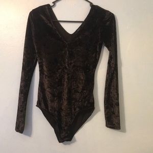Black Velvet One Piece Top